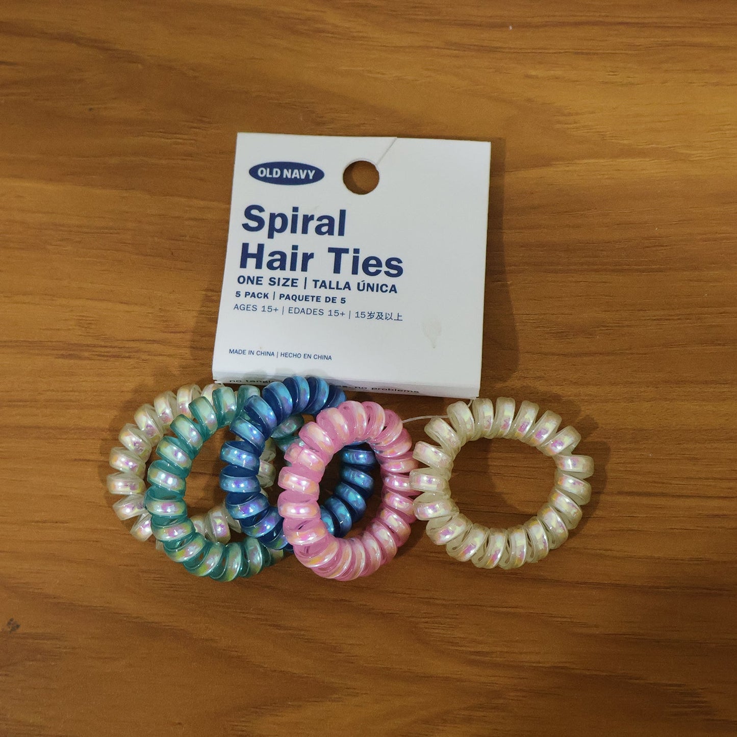 colorful spiral hair ties