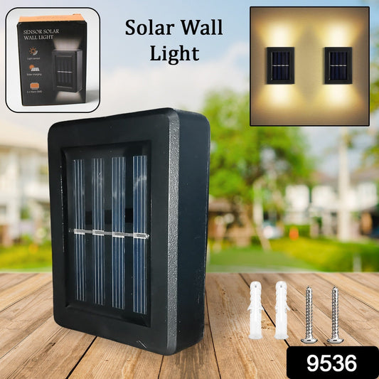Solar Wall Lights Small Fence Lights Solar Powered Up Down LED Porch Light (1 Pc)