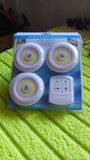 LED Light Under Closet Battery Powered Closet Wall Lamp with Remote, Set of 3