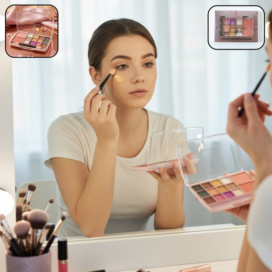 Multi-Color Eyeshadow & Compact Makeup Kit (15 GM / 1 Pc)