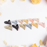 Triangle Shape Mix Color Plastic Hair Claw Clip for Women and Girls – 1 Pc