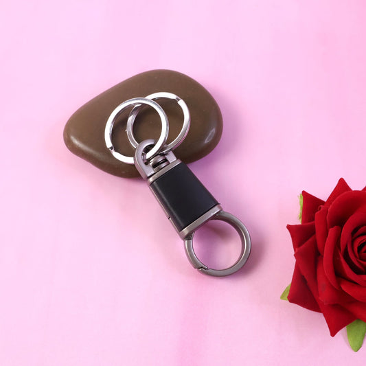 Premium dual ring metal key holder swivel