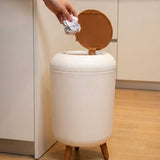 Compact plastic waste bin for home
