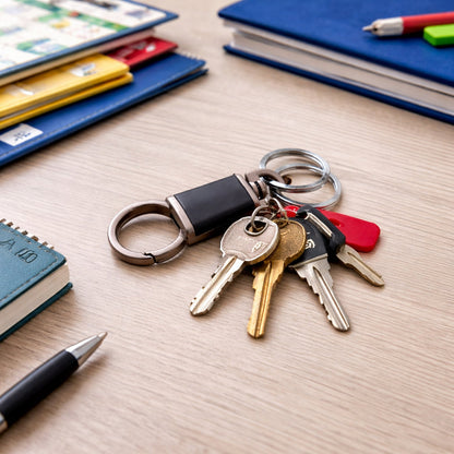 Compact metal key organizer ring