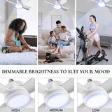Original Cool LED Socket Fan Light 1000 Lumens 5000K Remote Controlled