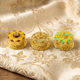 Decorative Golden Kankavati (1 Pc, Mix Design)