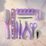 Personal Grooming Manicure & Pedicure Nail Care Tool Set (10 Pc Set)