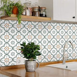 Peel & Stick 8×8 Inch Floor Tiles for Kitchen & Bathroom (10 Pc Set)