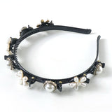 stylish pearl flower hairband