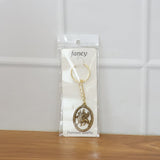 Premium Golden Metal Durga Maa Keychain (1 Pc)