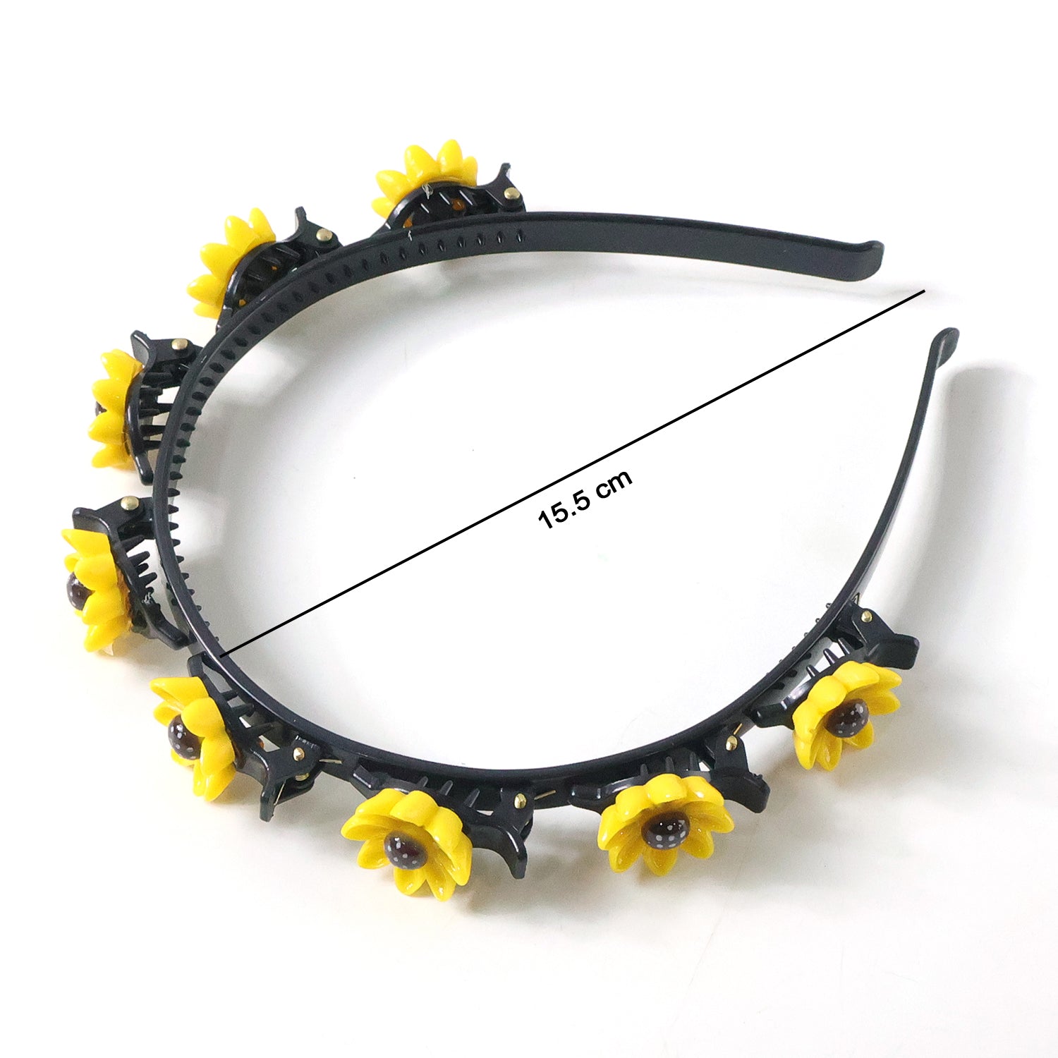 trendy sunflower hair accessory