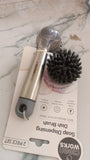 Cleaning Brushes Set – Scrub Brush, Bathroom Brush, Long Handle Pot Washing Brush