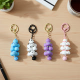 Cute Cartoon Cloud Stack Keychain with Bell (1 Pc , Mix Color)
