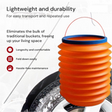Foldable Storage Bucket , Water Container & Dustbin Multiuse Bucket For Home , Car & Kitchen Use Bucket