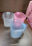 Plastic Square Transparent  Bath Water Mug (1 Pc / 1000 ML / Mix Color)