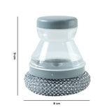 soap filled dish brush