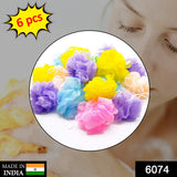 Shower sponges 6 pieces,