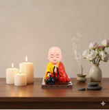 Solar Powered Sitting Buddha Statue (1 Pc / Medium)