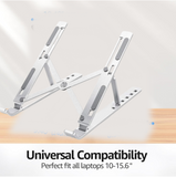 Metal Portable Laptop Stand – 6-Angle Adjustable Riser for Laptops, Phones & Tablets