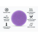 Silicone Dish Scrubber Sponge Mildew Free, Non Stick, Heat Resistant
