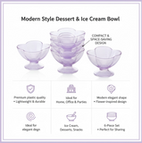 MODERN STYLE DESSERT & ICE CREAM BOWL PLASTIC 6PCS FOR HOME ,OFFICE,PARTY