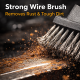 Black 2 Side Use Brush Scarp Cleaning Brush &  Wire Brush for Garage Use