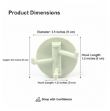 180° Rotating Punch-Free 3-Hook Sticky Hook – 1 Pc
