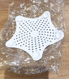 White Silicone Star Shaped Sink Filter Bathroom Hair Catcher Drain Strainers Basin