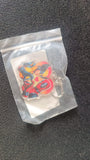 Stylish Acrylic Cartoon Character Keychain with Metal Clip (1 Pc)