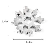 Durable 18-in-1 Snowflake Multi-Tool – Bottle Opener & Screwdriver Wrench Kit