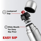 Bullet Style Stainless Steel Vacuum Insulated Water Bottle 1000 ML