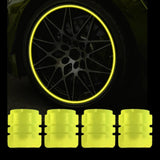Luminous Tyre Valve Caps – Glow-in-the-Dark Air Stem Covers (4 Pcs / Mix Colour)