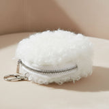 Mini plush coin purse front view