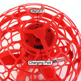 Flying Ball Toys, USB Rechargeable Built-in RGB Lights 360°Rotating Magic Controller