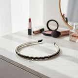 Chic black studded hair band