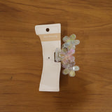 Elegant Transparent Floral Hair Claw Clip (1 Pc)