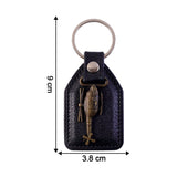 Premium Leather Finish Metal Sword Emblem Keychain (1 Pc)