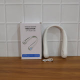 Portable Rechargeable Neck Fan (1 Pc, White Color)