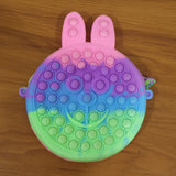 Cute Caterpillar Shape Pop It Silicone Pencil Pouch (1 Pc)