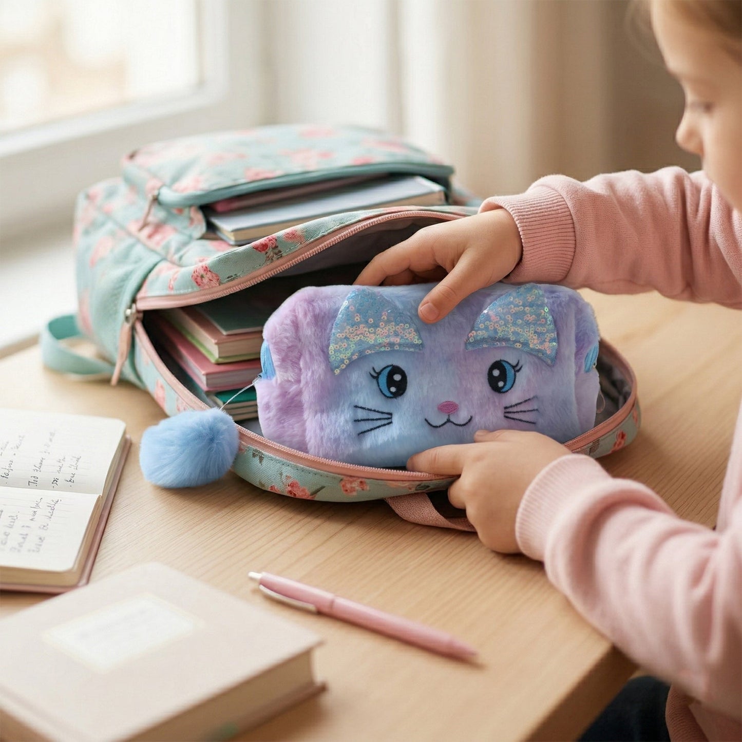 kids storage zipper pouch