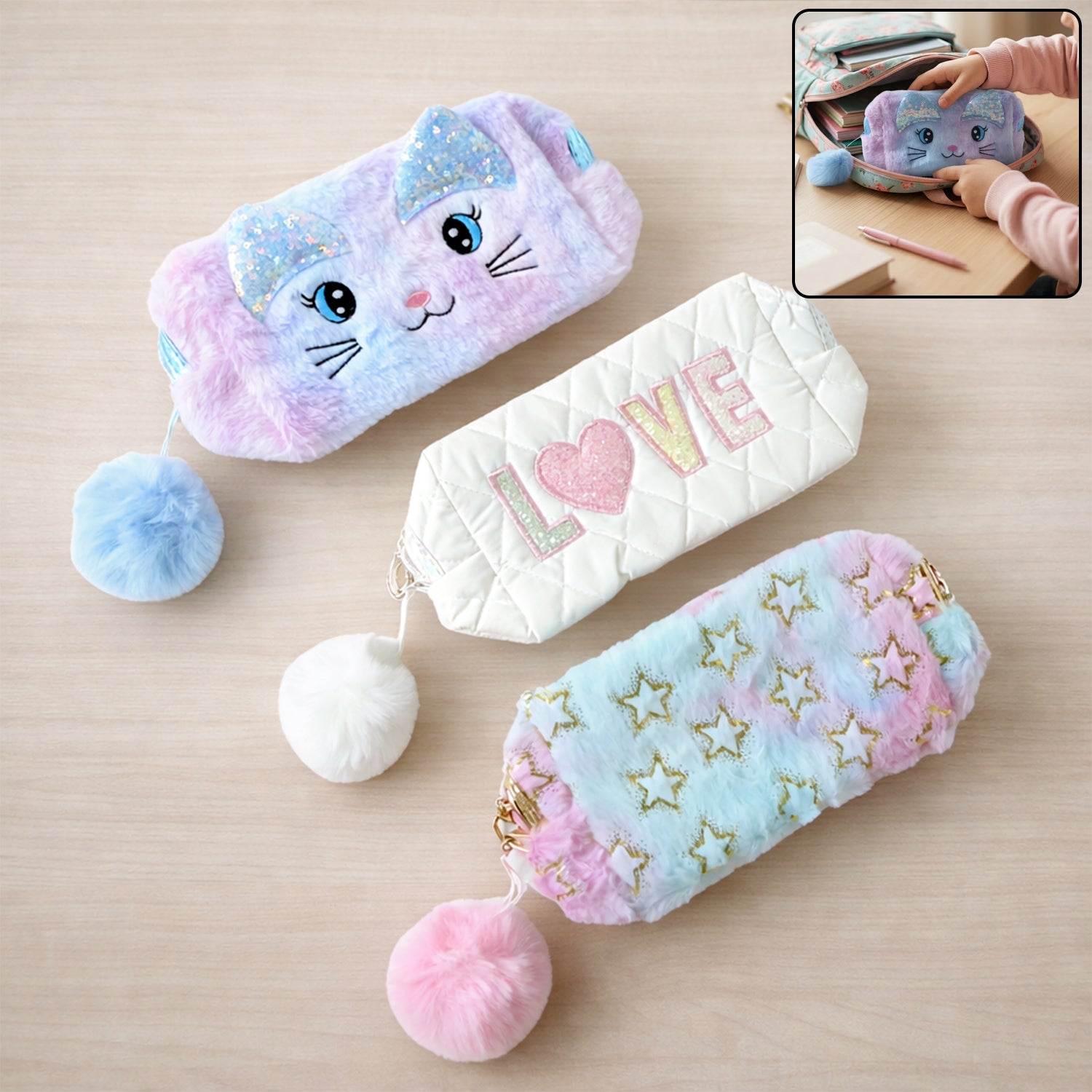 cute printed zipper pouch
