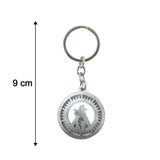 Premium Metal Round Mahakal Keychain 1 Pc