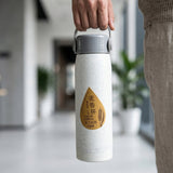Premium Glass Water Bottle with Mobile Phone Holder (1 Pc, 380 ML)