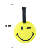 smiley luggage identifier tag