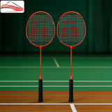 2 Pc Lightweight Kids Badminton Racket Set with Carry Bag