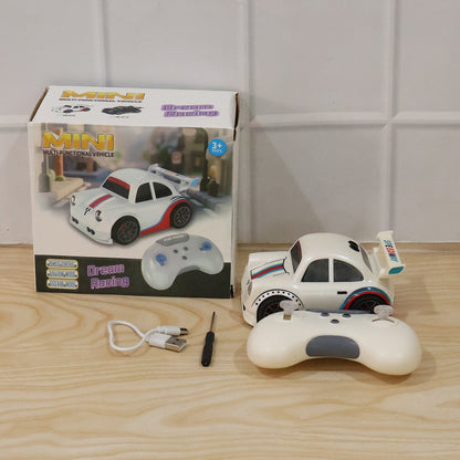 Mini Rc Racing Car Toy With Remote Control Rechargeable For Kids (1 Set)