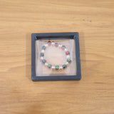 Multicolor Glossy Bead Stretch Bracelet  (1 Pc)