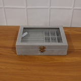 Premium Velvet Jewellery Organizer Box with Transparent Lid