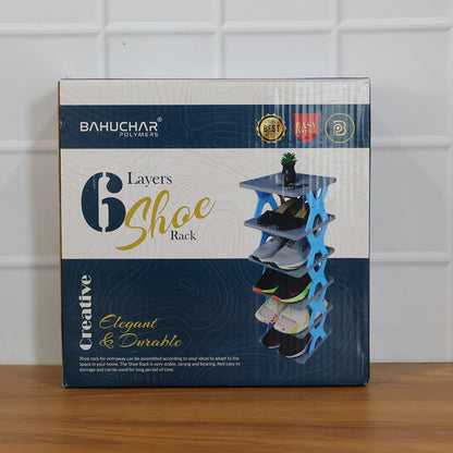 6 Layer Rectangle Shoe Rack Stand