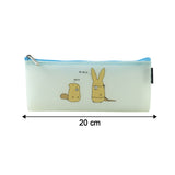 Cute Cartoon Transparent Pencil Pouch (1 Pc)